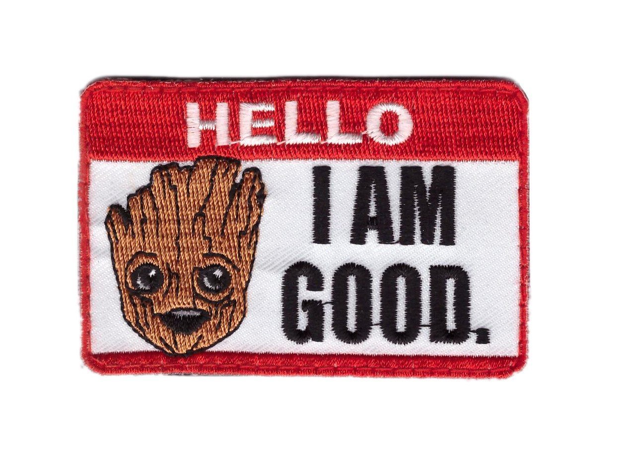 Hello I am Good Groot Bebe Iron On Patch