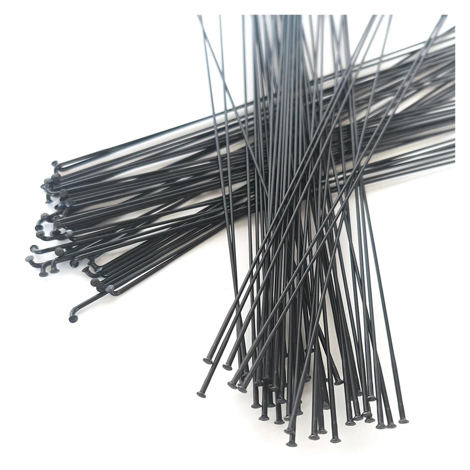 Raggi Bicicletta,Raggi di Ruota per Bicicletta Raggi Rotondi 14G Neri a Triplo Spessore in Acciaio Inox J Bend Straight Pull Racing Spokes 2.0-1.5 Raggi