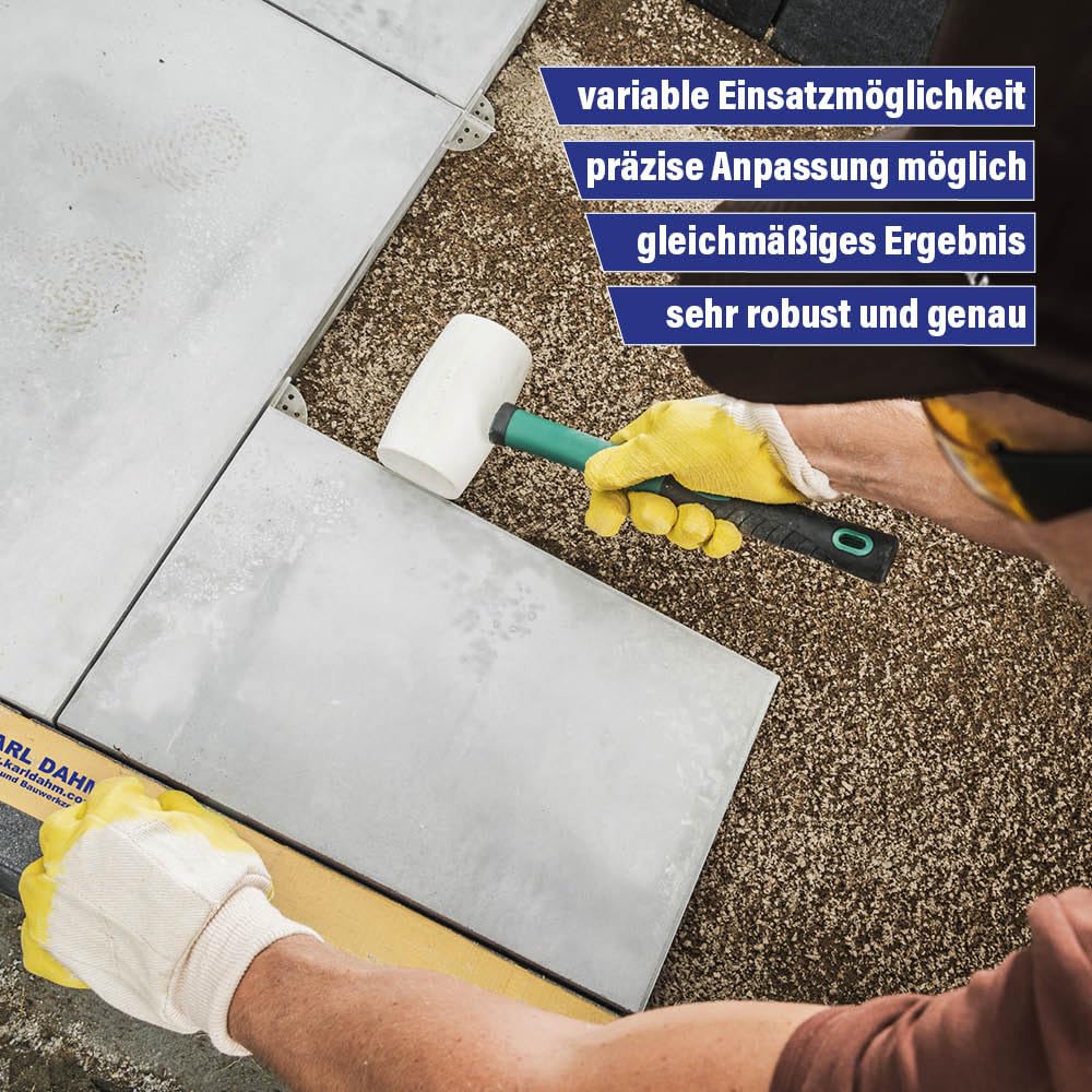 Karl Dahm Tellerfugenkreuze 3 mm, transparent 100 St. I Fugenkreuze mit Teller I Fliesenkreuze ideal für Keramikplatten & Naturstein I Fliesen Fugenkreuze 3 mm I Verlegehilfe & Fliesenzubehör – 12620
