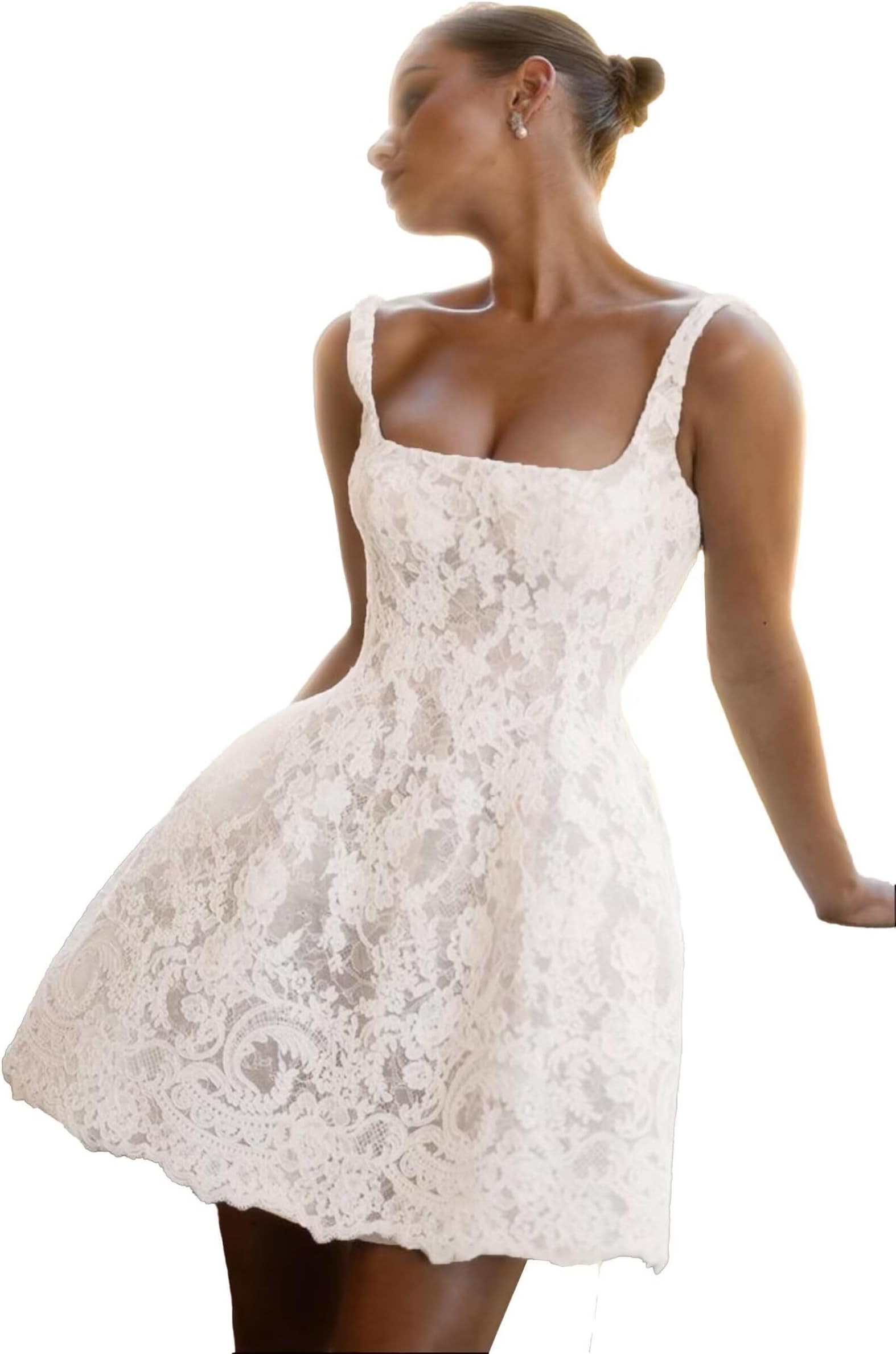 Short Tulle Wedding Dress for Bride 2025 Lace Applique Bridal Dresses A Line Spaghetti Strap Mini Corset Shower Dresses SW002