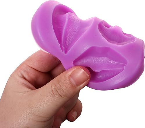 Miniatura 7 de Molde de silicona con forma de corazones, moldes de chocolate con perlas de labios para decoración de pasteles de enamorados, adornos para cupcakes