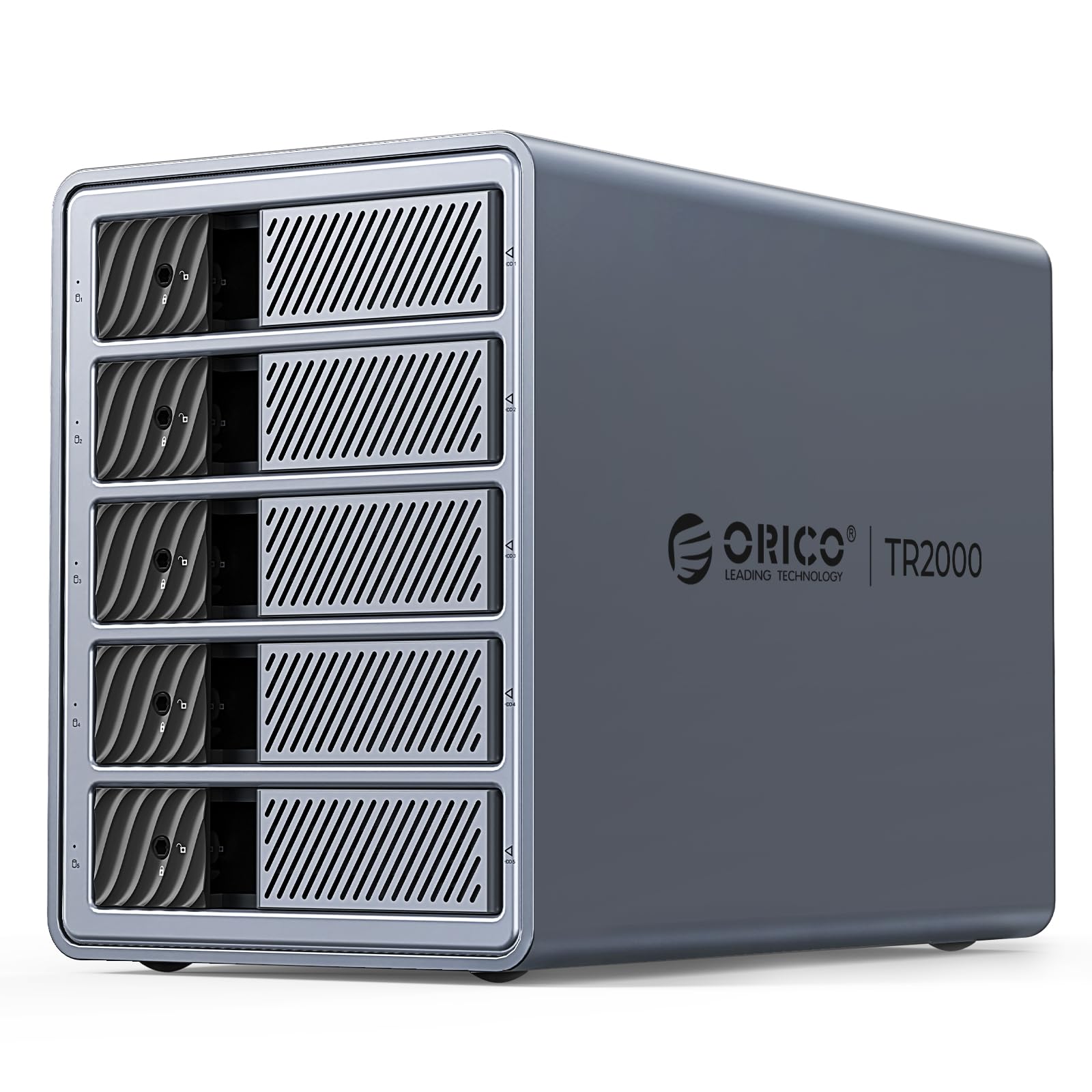 ORICO Obudowa dysku twardego RAID 5 Bay 20 Gb/s, ogromna pojemność 130 TB
