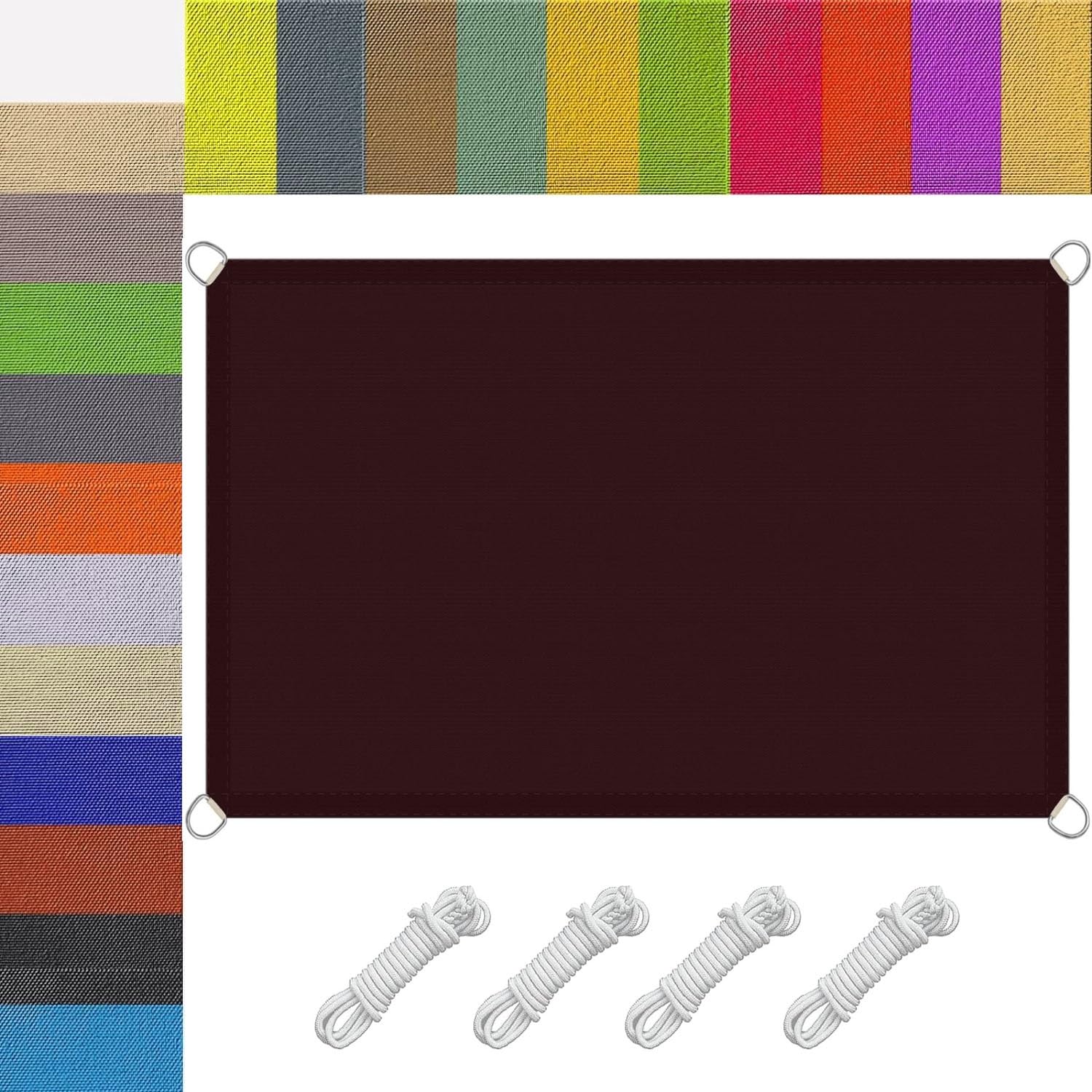 Voile d'ombrage anti-UV 4.5x4.5 m résistant déchirure avec kit montage pour toile terrasse