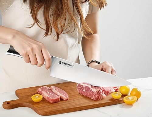 Miniatura 6 de Juego de cuchillos de cocina con bloque de 15 piezas juego de cuchillos ultra afilados para cocina, juego de cuchillos de chef de acero inoxidable