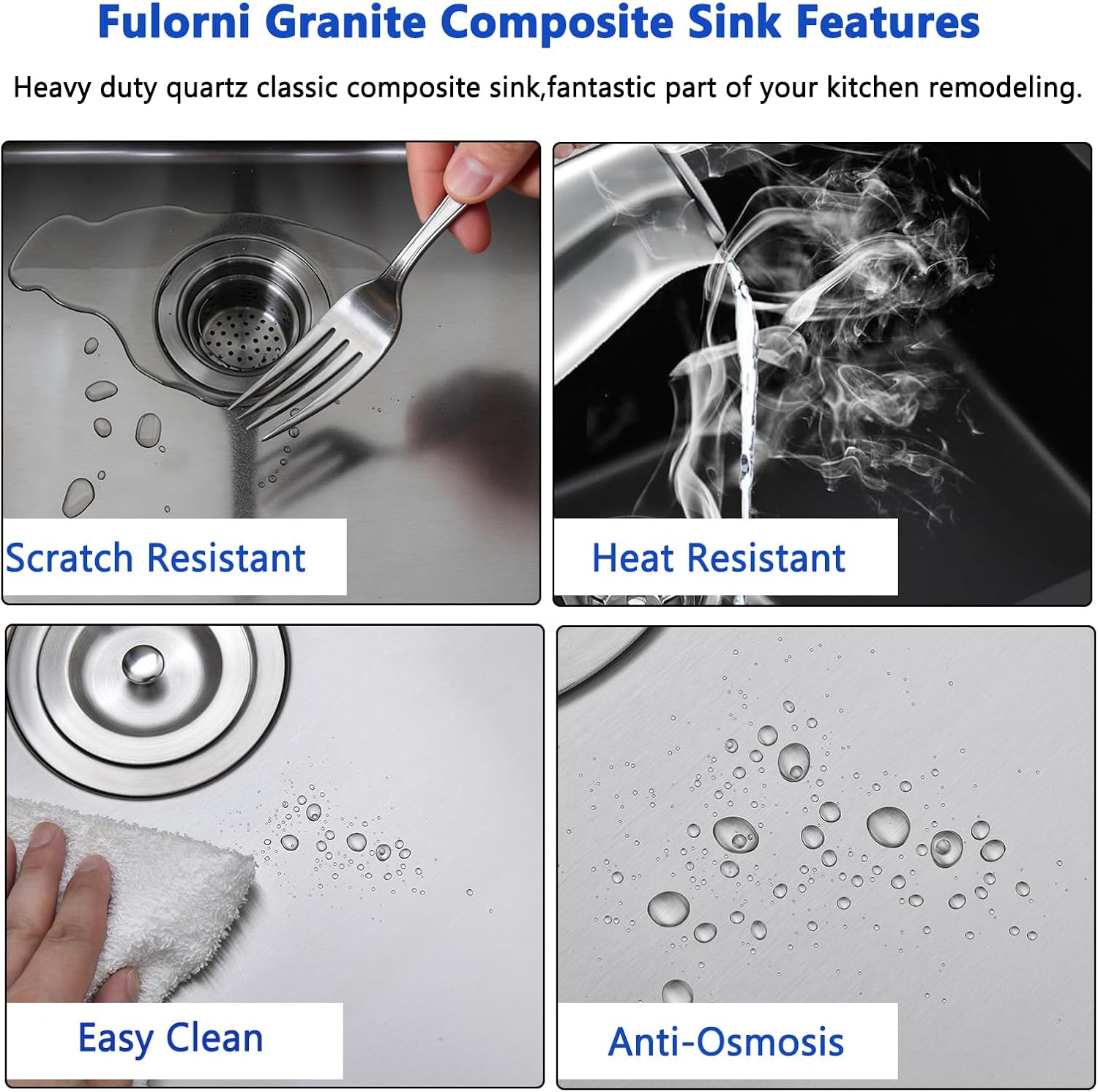 Friho 33x22 Inch Drop in Kitchen Sink, Single Bowl Workstation Handmade Farmhouse Topmount Stainless Steel Kitchen Sink with Dish Grid,Dish Drainer,Cutting Board Basket Strainer