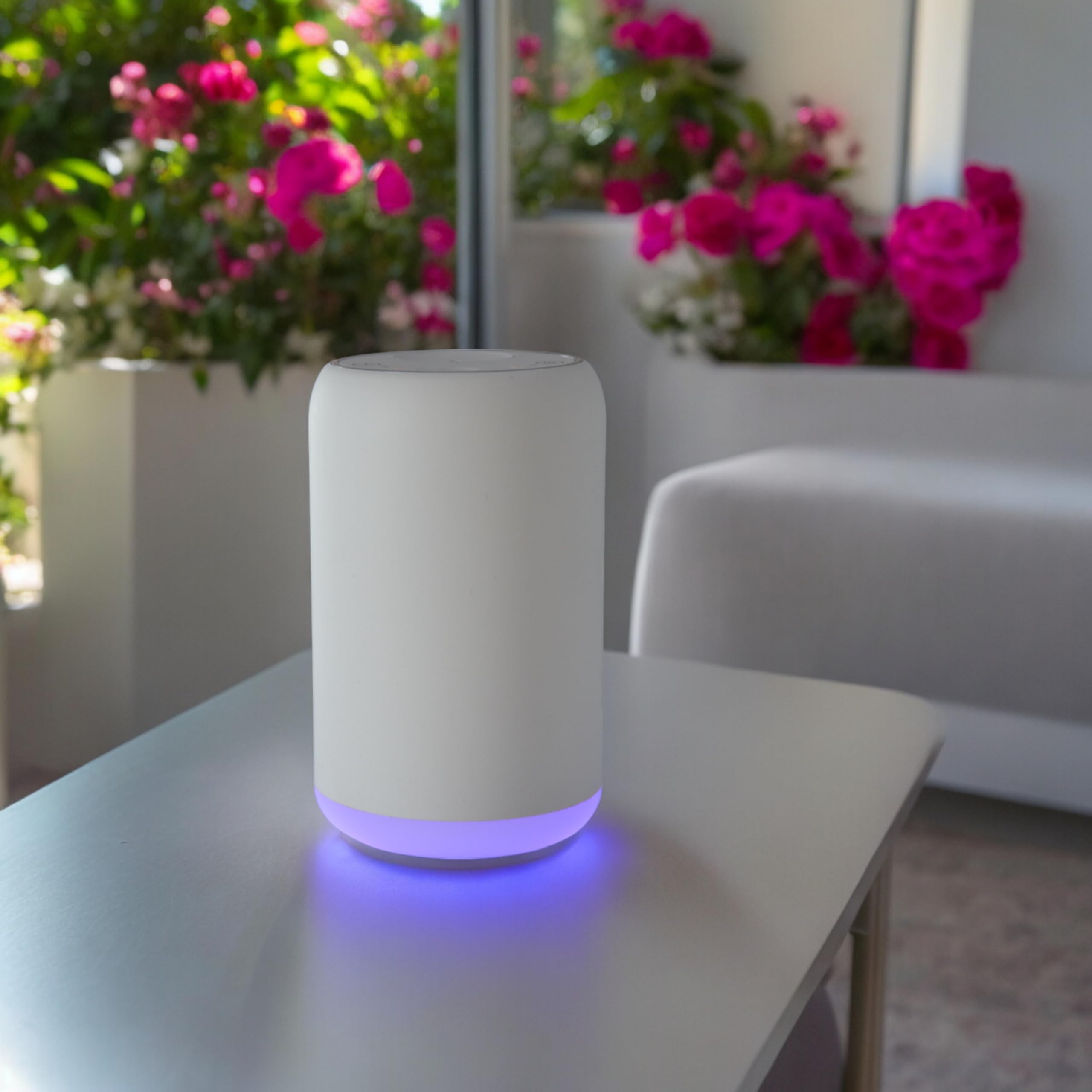 Zen’Arôme Diffuseur d’Huile Essentielle par Nébulisation Nomade Movisia V2, Surface de Diffusion jusqu'à 80 m², Boutons tactiles, Batterie Rechargeable, sans Fil, Lumière LED Intégrée