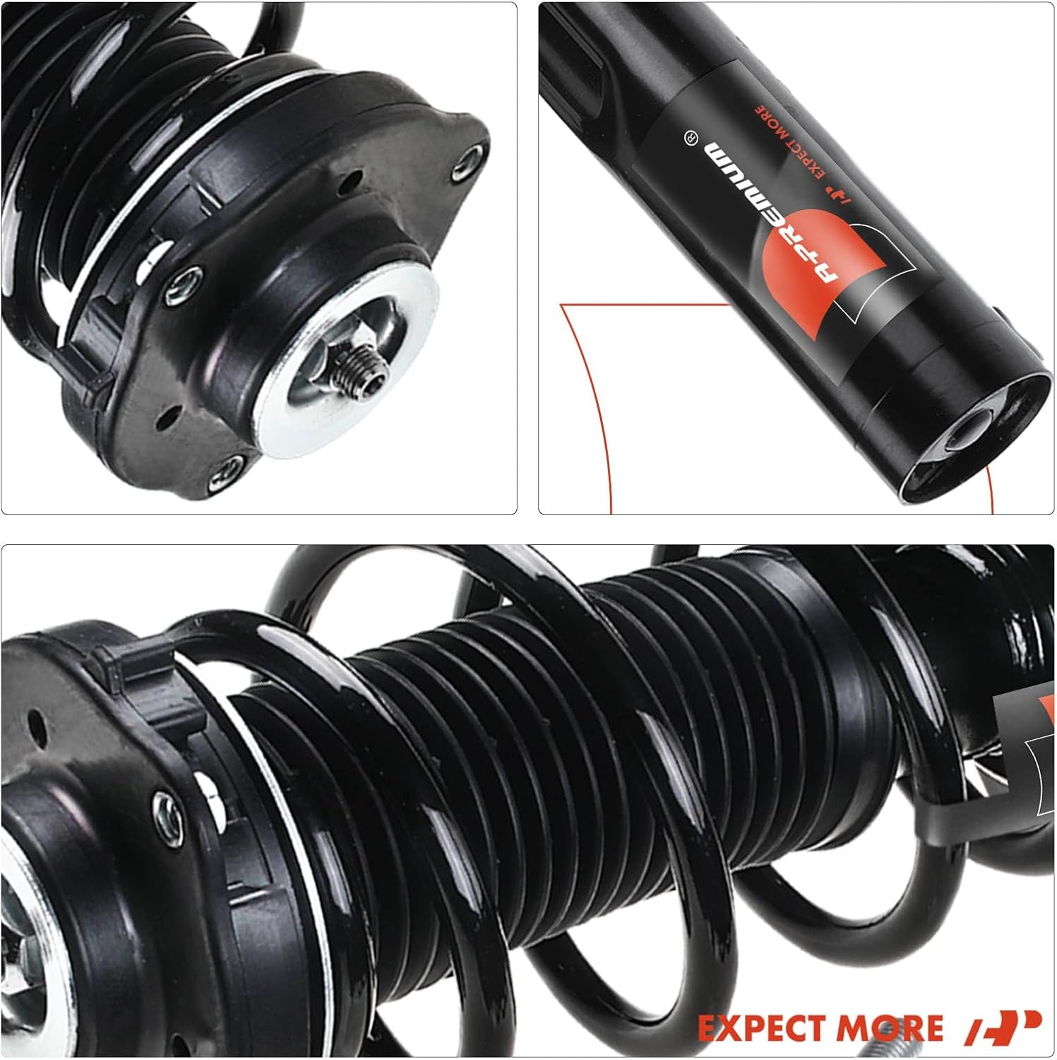 A-Premium Front Pair (2) Complete Strut & Coil Spring Assembly Compatible with Audi A3 2006-2013 & Volkswagen Jetta 2011-2014, Eos 2012-2016, Rabbit 2006-2009, Left & Right