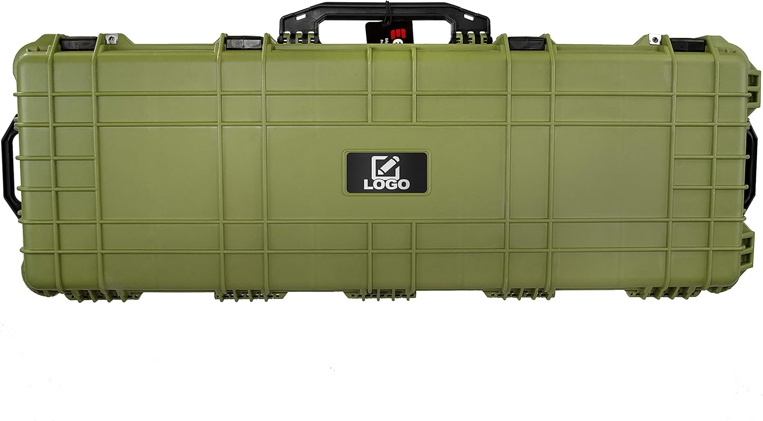 Eylar 53" Inch Protective Roller Rifle Hard Case with Foam, Waterproof & Crushproof, Two Rifles Or Multiple Guns, Pressure Valve with Lockable Fittings Green