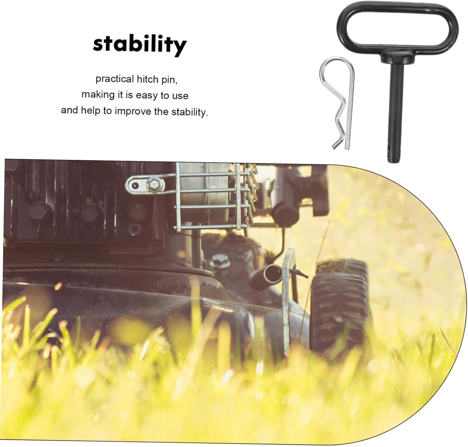 4sets Hitch Pin for Lawn Mower Metal Hitch Connector Pin Accessory Easy to Install Fit for Applications