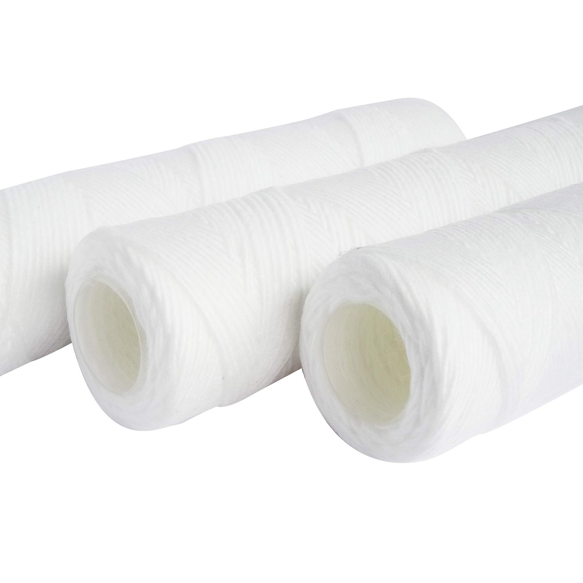 AQUAWATER - 104993 - Cartouche Cristaux silicophosphates - Taille STD 10" - Durée 12 mois & AQUAWATER - 105006 - Lot de 3 cartouches filtrantes anti-sédiments bobinée 20 microns