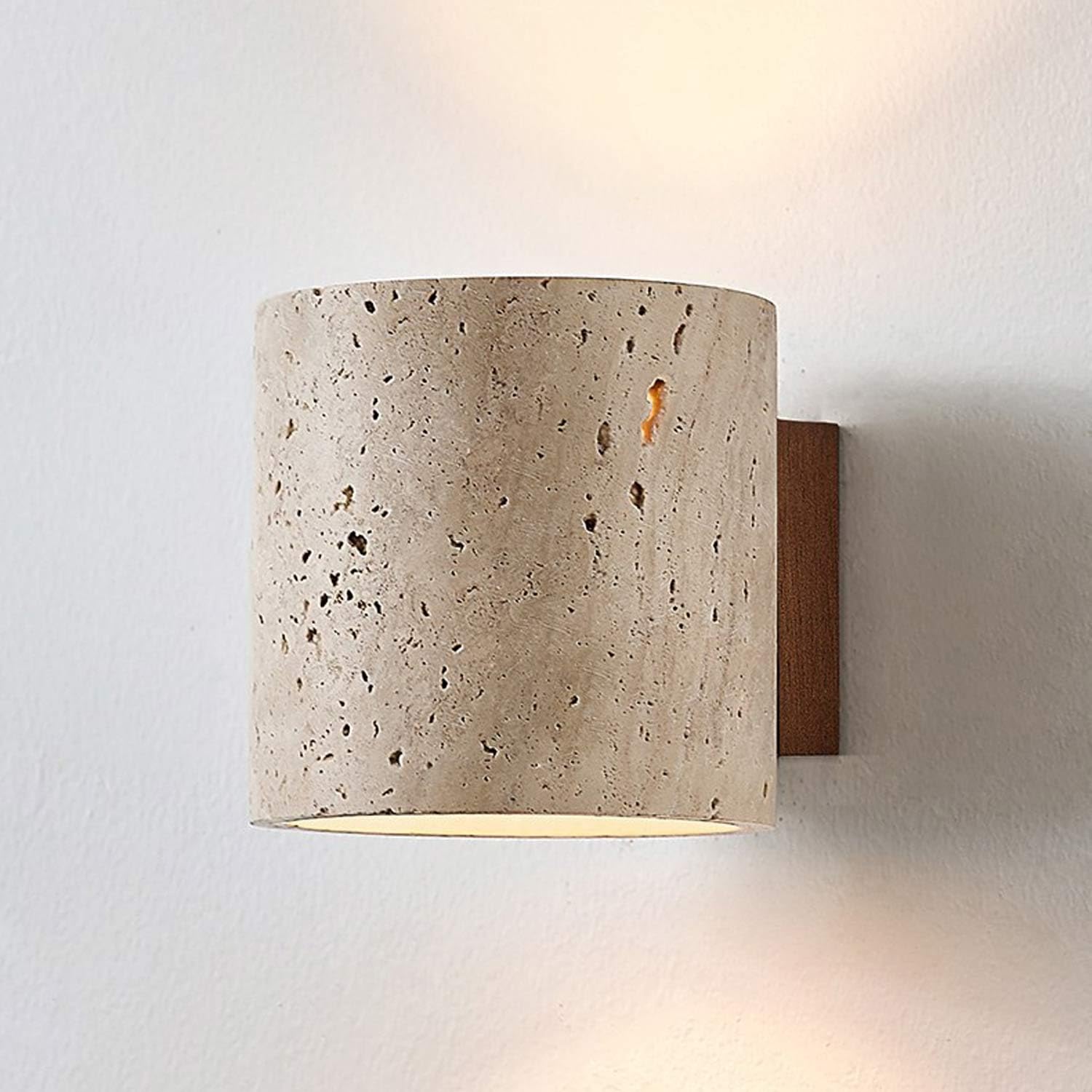 Applique en pierre naturelle jaune troglodyte wabi sabi haut de gamme