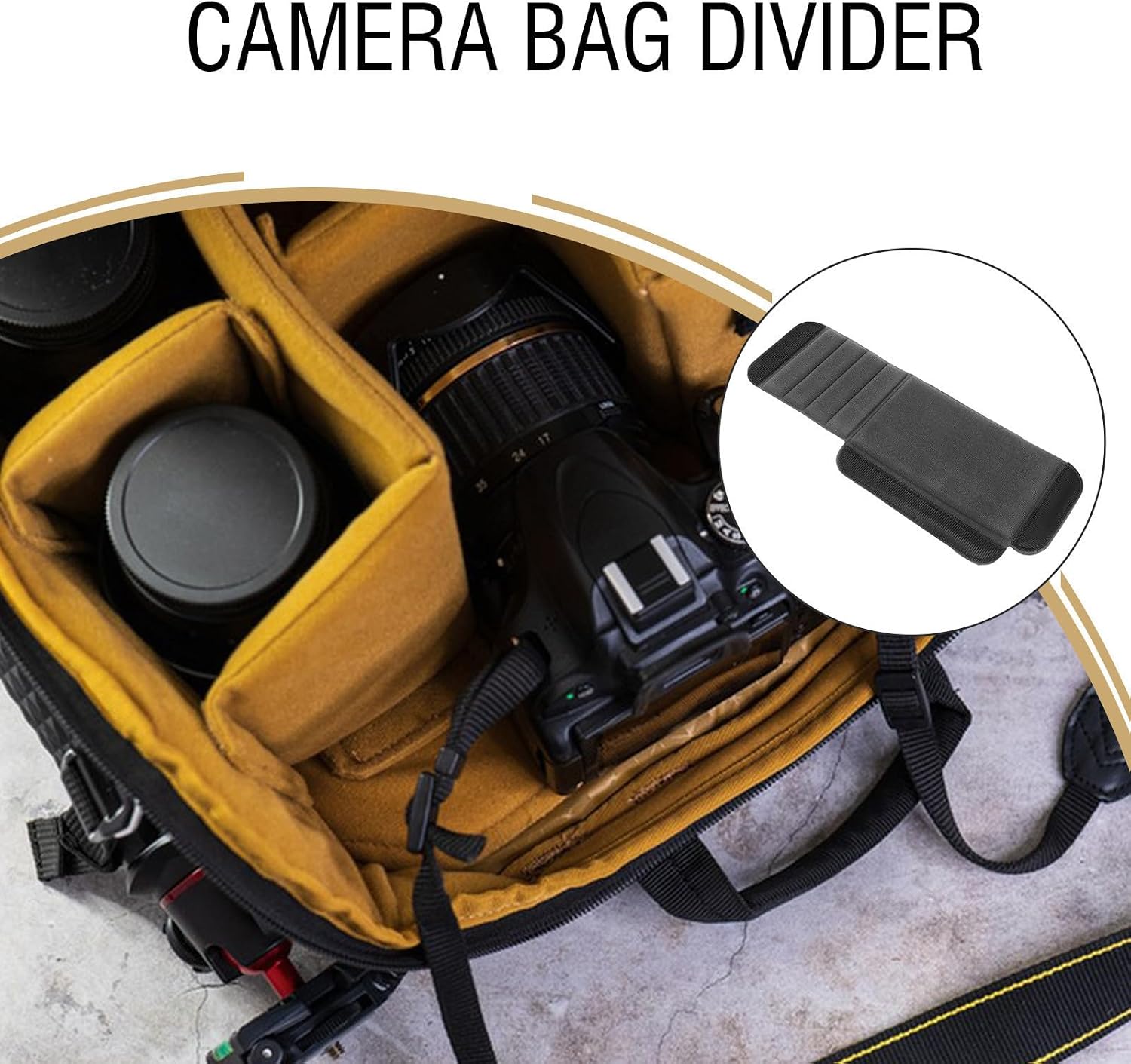Alasum Padded Camera Bag Insert Divider for Photography Accessories, Adjustable Flannel Organizer with DIY Design and Minimizing Impact for Shooting Scenarios and Camera Gear Storage image 3