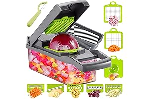 Professional 12-in-1 Homezo Vegetable Slicer for Multipurpose Kitchen Needs (Gray)