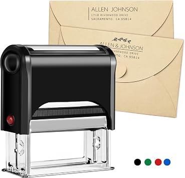 Personalized Address Stamp, Custom Return Address Stamp,Self-Inking | Address Stamps with Name | Custom Rubber Address Stamp Large