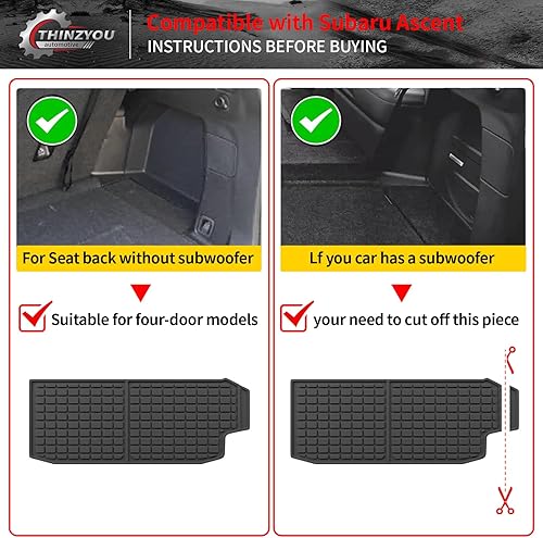 Vista 188 de Alfombrilla de carga compatible con Nissan Pathfinder 2022-2024 2025, forro de carga TPE para todo tipo de clima, accesorios Pathfinder 2023