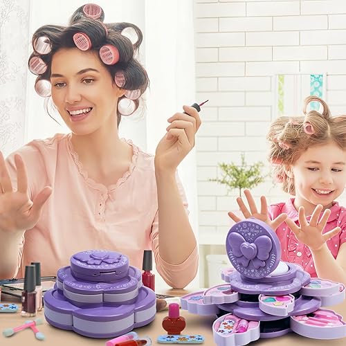 Miniatura 7 de Kit de maquillaje para niñas, juego de maquillaje lavable para niñas, juego de simulación, maquillaje de princesa, regalos de cumpleaños, juguetes