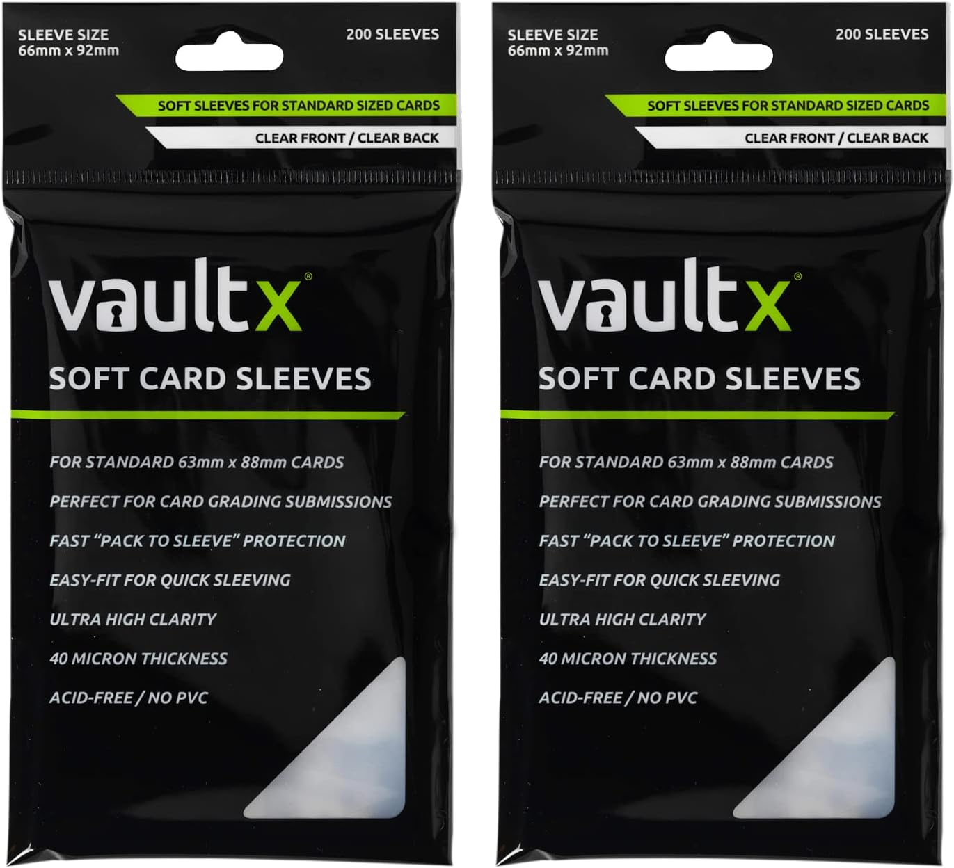 Soft Penny Sleeves (400 Pack) for Standard Trading Cards TCG, Clear
