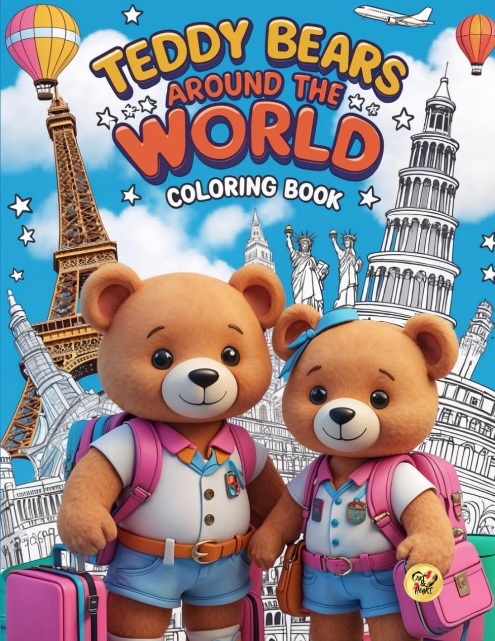 Teddy Bears Around the World (Coloring Book): Join the teddy bears on a fun world trip and bring every page to life with your colors!