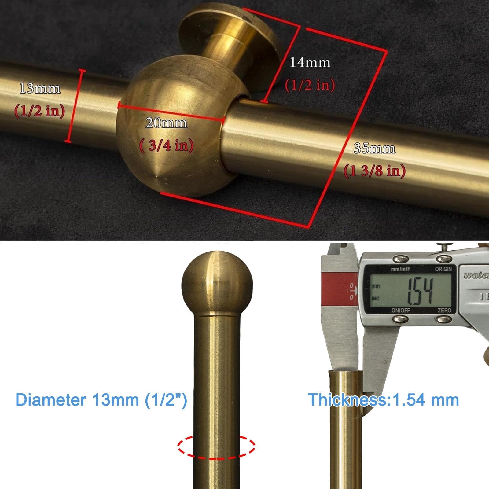 ROFBIHG Metall-Bilderschienen Galerieschienen Messing Bilderschienen, mit Haken(2.15m (84.6in))