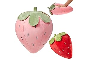 Strawberry Plush Fruit Pillow: Kawaii Cuteness for Any Room