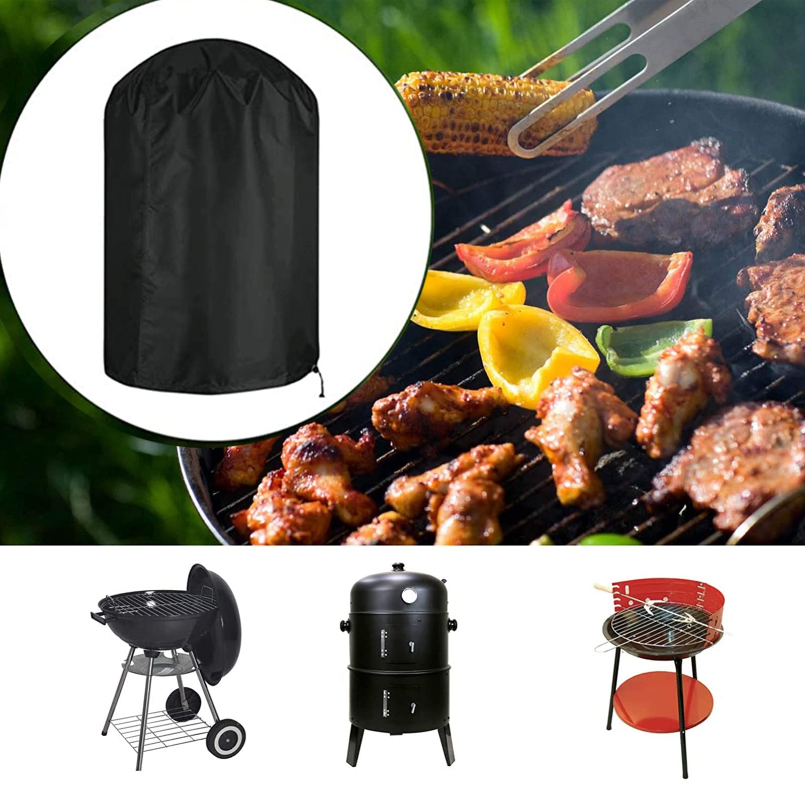 Pokrowiec na Grilla Pokrowiec na Grilla Wodoodporny Wytrzymały Materiał Oksfordzki Grill Gazowy Osłona Wiatroszczelna Ochrona Przed Promieniowaniem UV,konfigurowalny