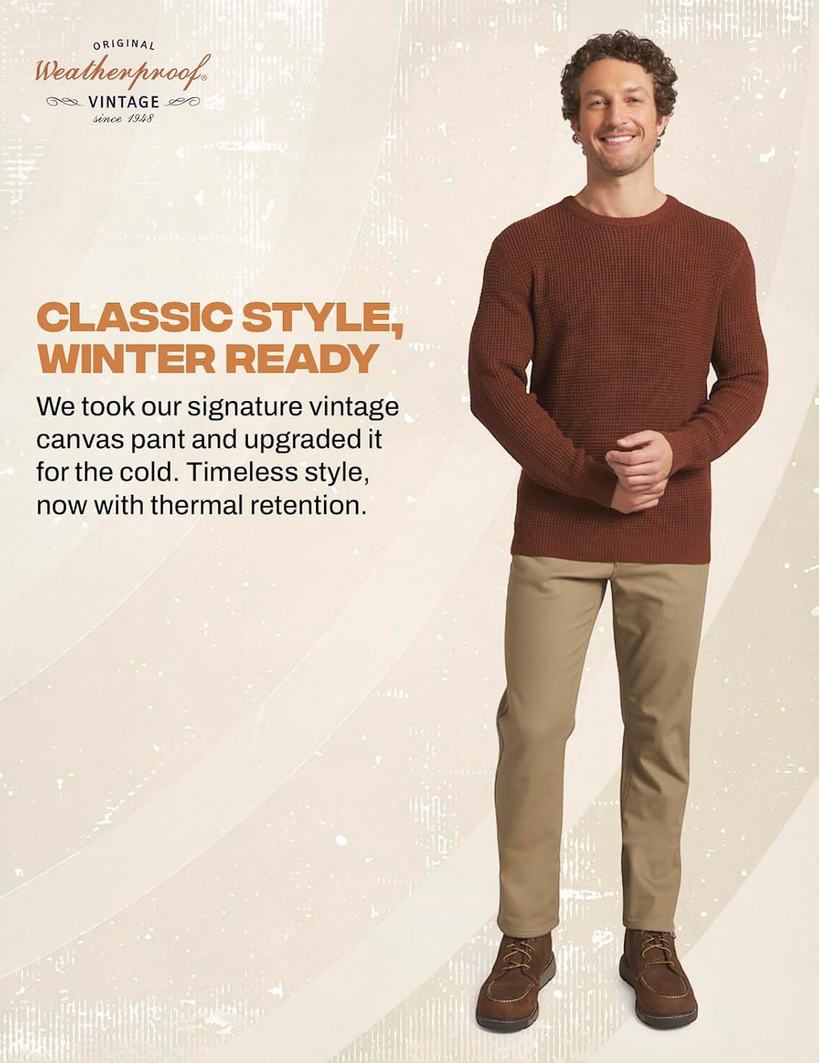 Weatherproof Vintage Fleece Lined Pants Men's - Regular Fit | Soft & Warm, Cold Weather Insulated Canvas Winter Pants for Men - Image 8