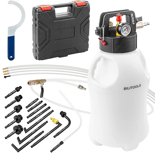 BILITOOLS Bomba de transferencia de fluidos de transmisión, 8L (2.1 galones), dispensador automático de aceite neumático de aceite extractor, kit de