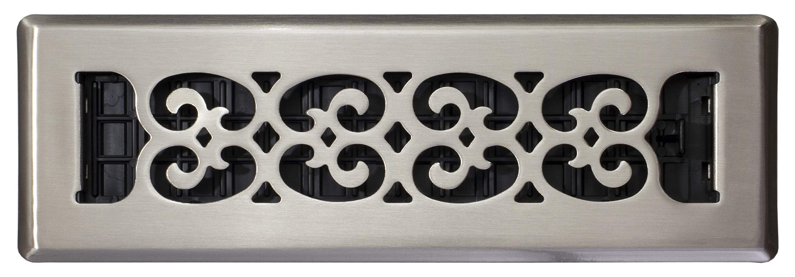 Decor Grates SPH210-NKL 2 10-Inch Scroll Floor Register, 2" x 10", Brushed Nickel Finish, 2x10 - Image 2