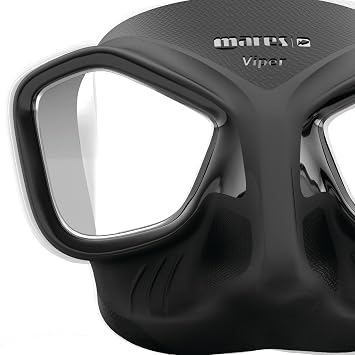Mares Viper Mask for Freediving and Spearfishing - Low Volume Wide-Field Diving Mask with Fog-Resistant Silicone Skirt & Ergonomic Strap