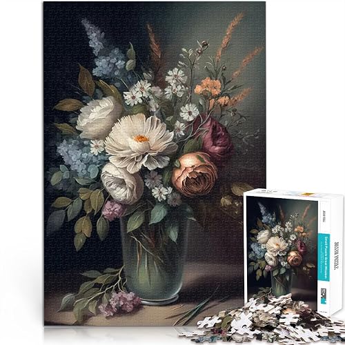 Rompecabezas para Adolescentes de 1000 Piezas Pintura de Naturaleza Muerta de Flores Juguetes de Juego…