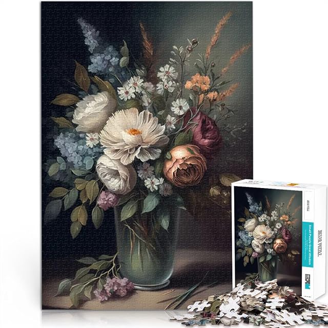 Rompecabezas para Adolescentes de 1000 Piezas Pintura de Naturaleza Muerta de Flores Juguetes de Juego…