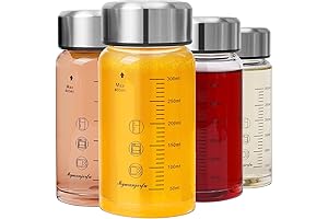 Glass Smoothie Bottles 4pk 12oz: Enjoy Nature's Goodness with Leak-Proof Smoothie Storage