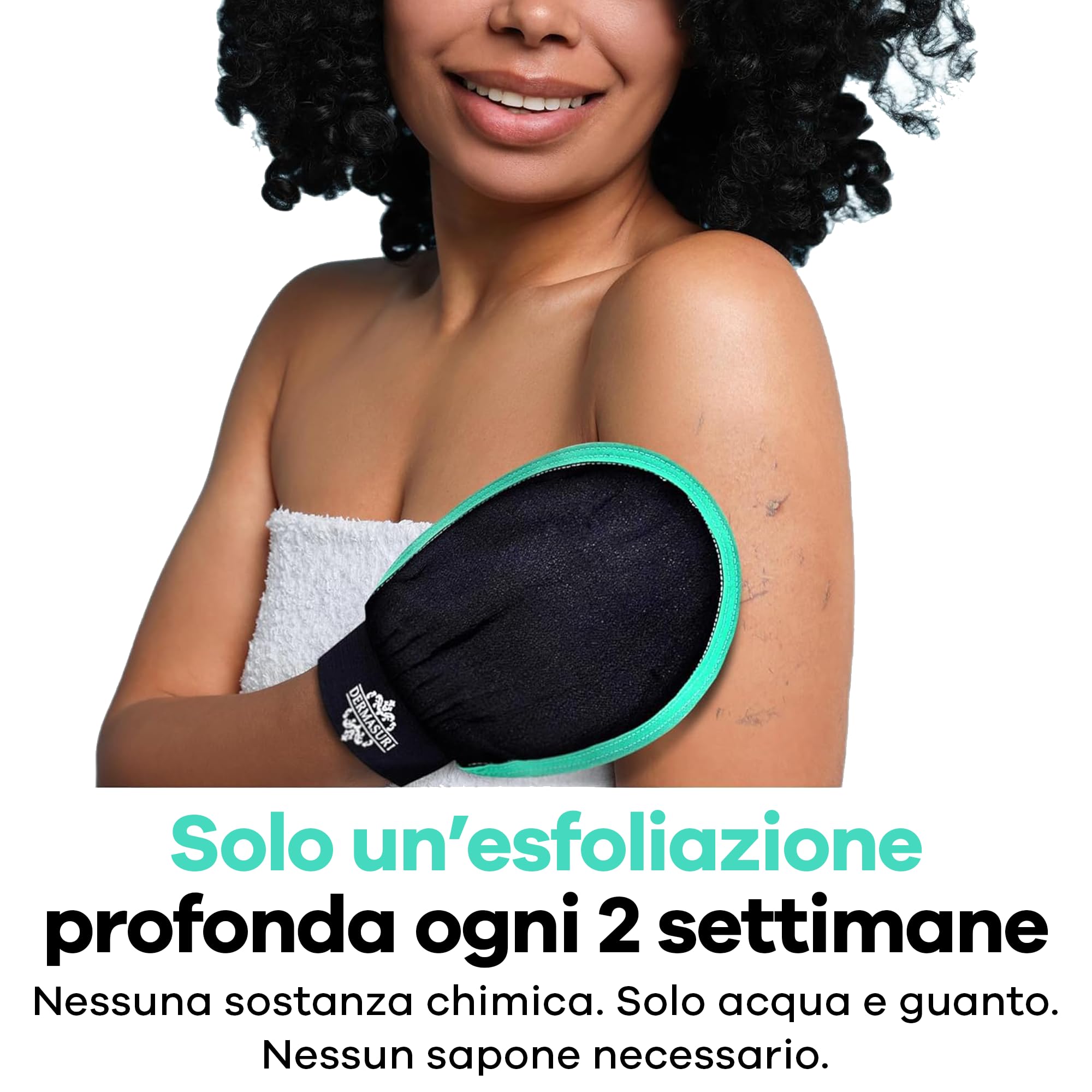 Dermasuri – Guanto Esfoliante Corpo Profondo – Scrub Levigante e Rimozione Abbronzatura – Guanto Coreano per Uomo e Donna – Idea Regalo Spa – Trattamento Cheratosi Pilare – 1 Pezzo