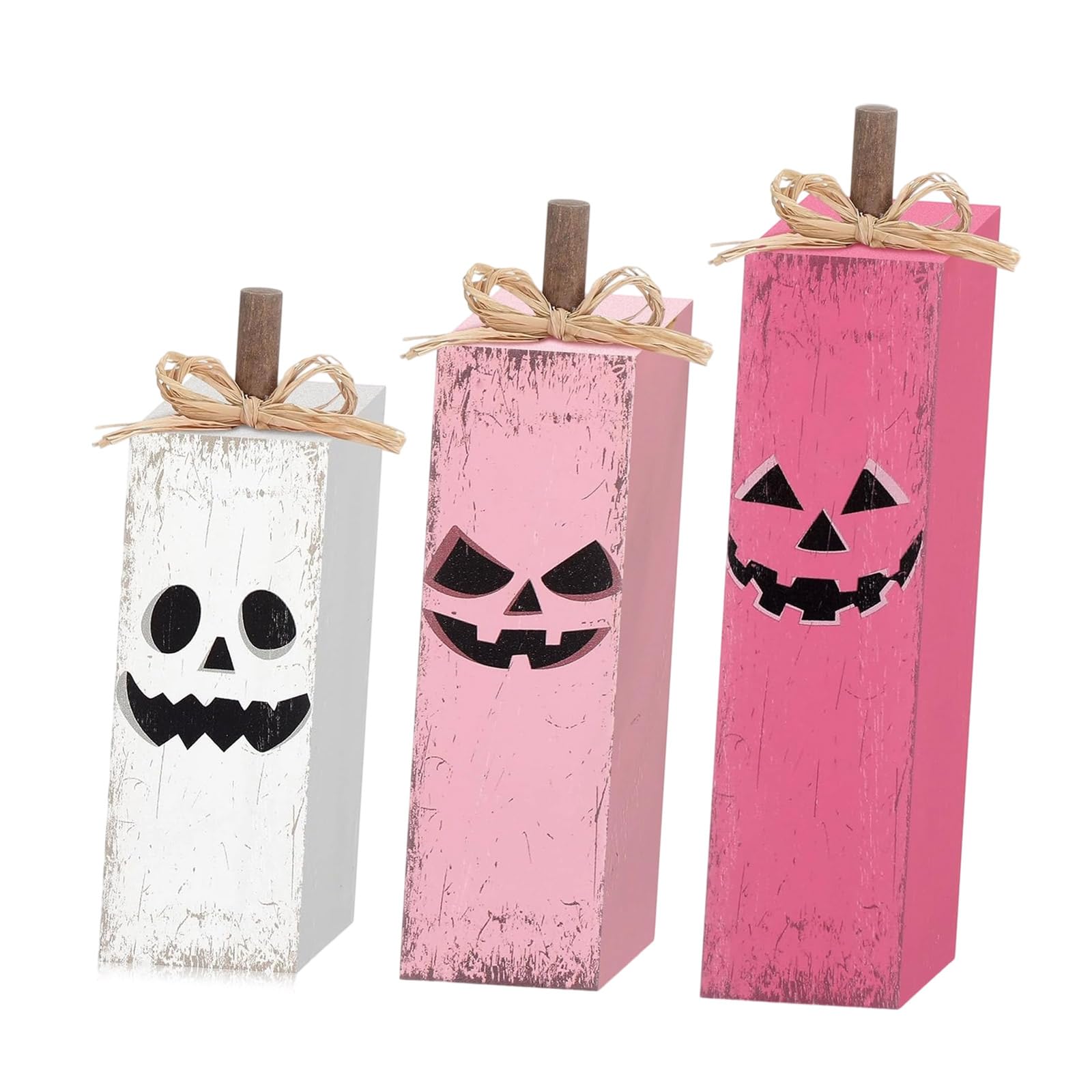 YROHGKPN Handcrafted Halloween Tabletop Decors Set of 3 Tabletop Centerpieces for Seasonal Homes and Shop Displays Winter Table Centerpieces