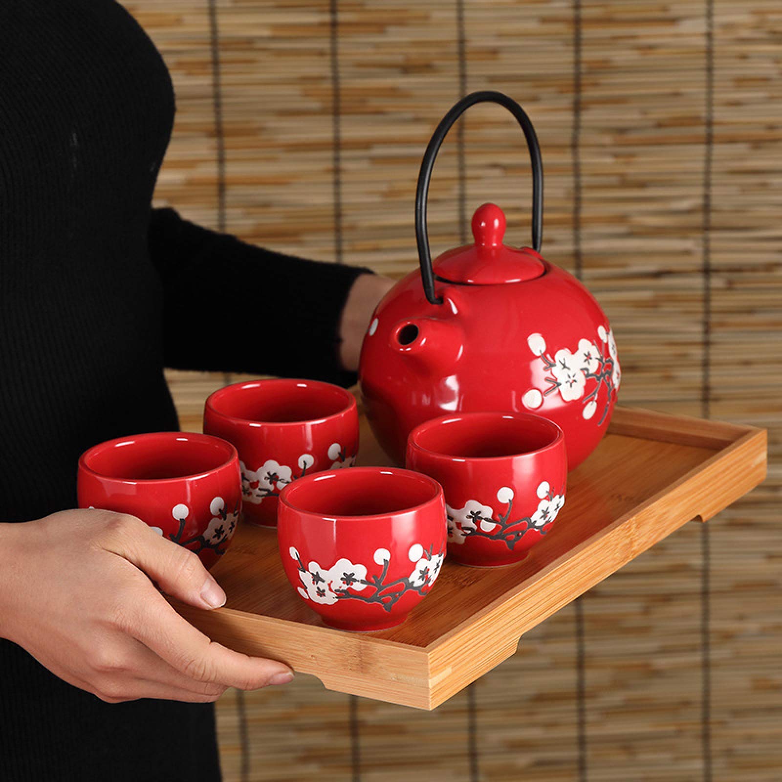 Amazon.co.jp: 大人のための磁器日本茶サービス桜桜のチャイニーズ