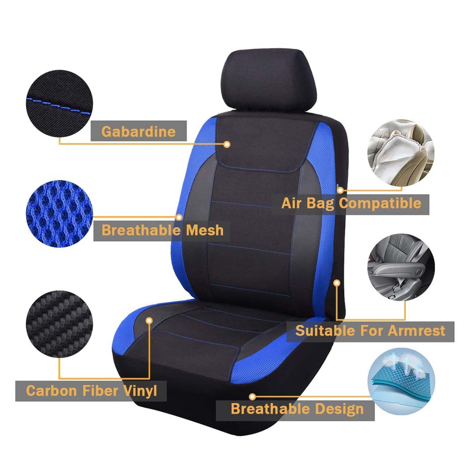 Coprisedili Auto Set Completo per Kia Amanti 2000-2023 2024 2025 | In pelle PU e morbida spugna, impermeabile e antiscivolo. Massimo comfort e protezione totale per la tua auto.