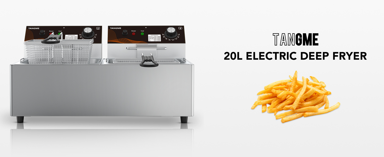 Electric fryer 業務用フライヤー EF-82 Amazon.co.jp: 業務用電気フライヤー 10L+10L 大容量 ステンレス