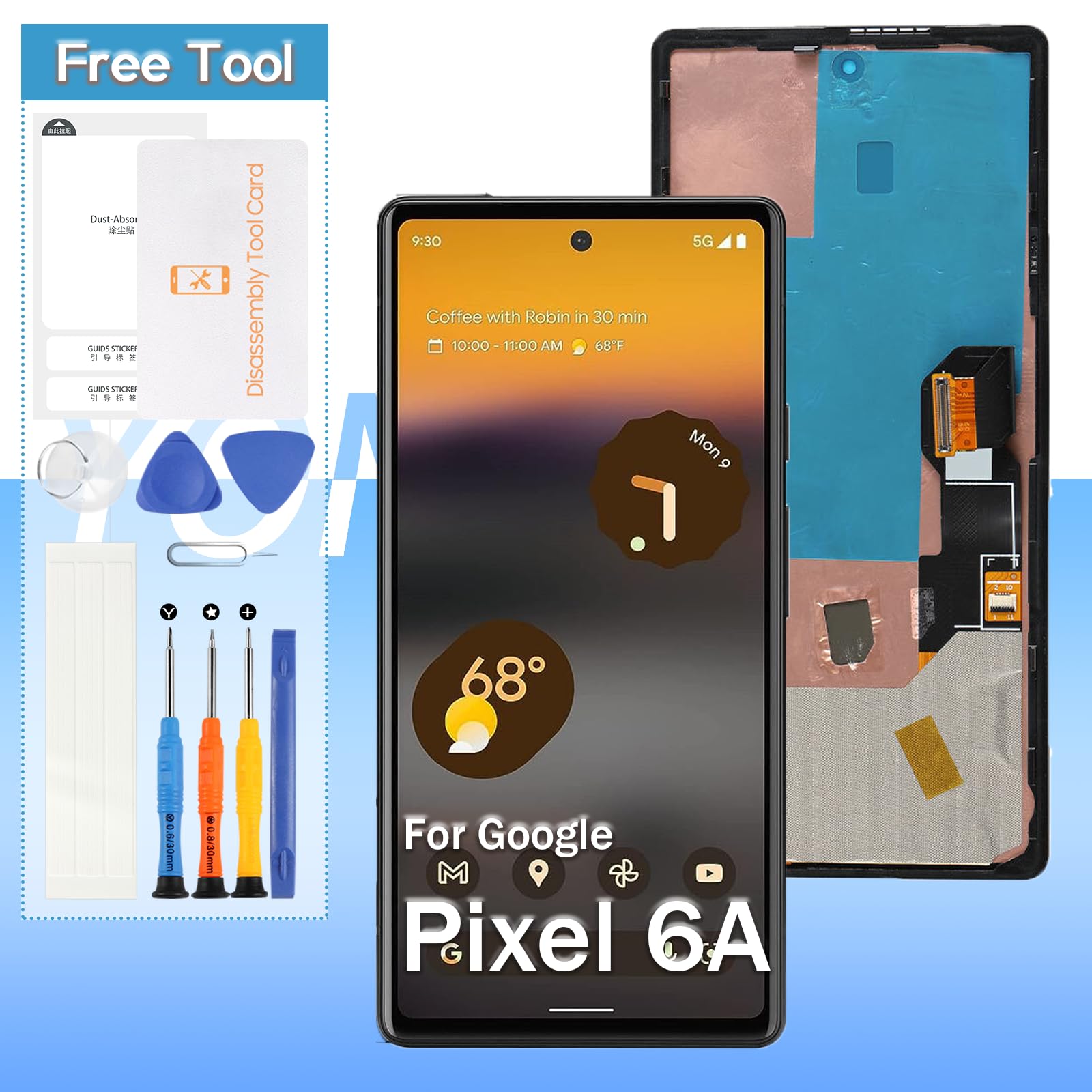 Amazon.com: OLED for Google Pixel 6A 5G Screen Replacement 6.1