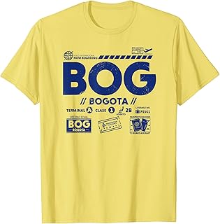 Vintage Bogota BOG Airport Code Travel Day Retro Tag BOG T-Shirt