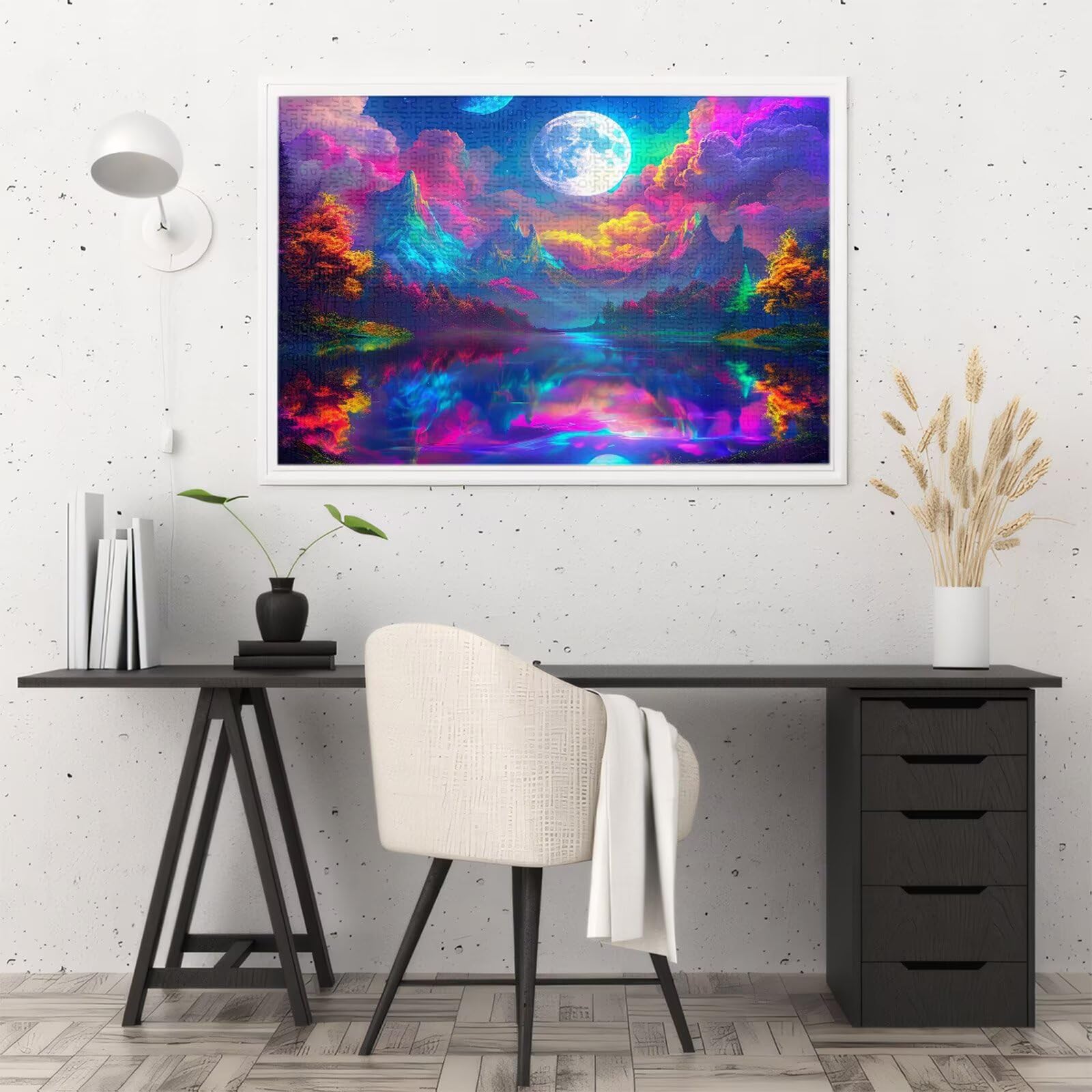 5000 sztuk puzzli dla dorosłych, kreatywne niemożliwe puzzle dla dorosłych początkujących, duża drewniana układanka z pudełkiem do przechowywania, prezenty dla kobiet mężczyzn, wystrój domu, motyw