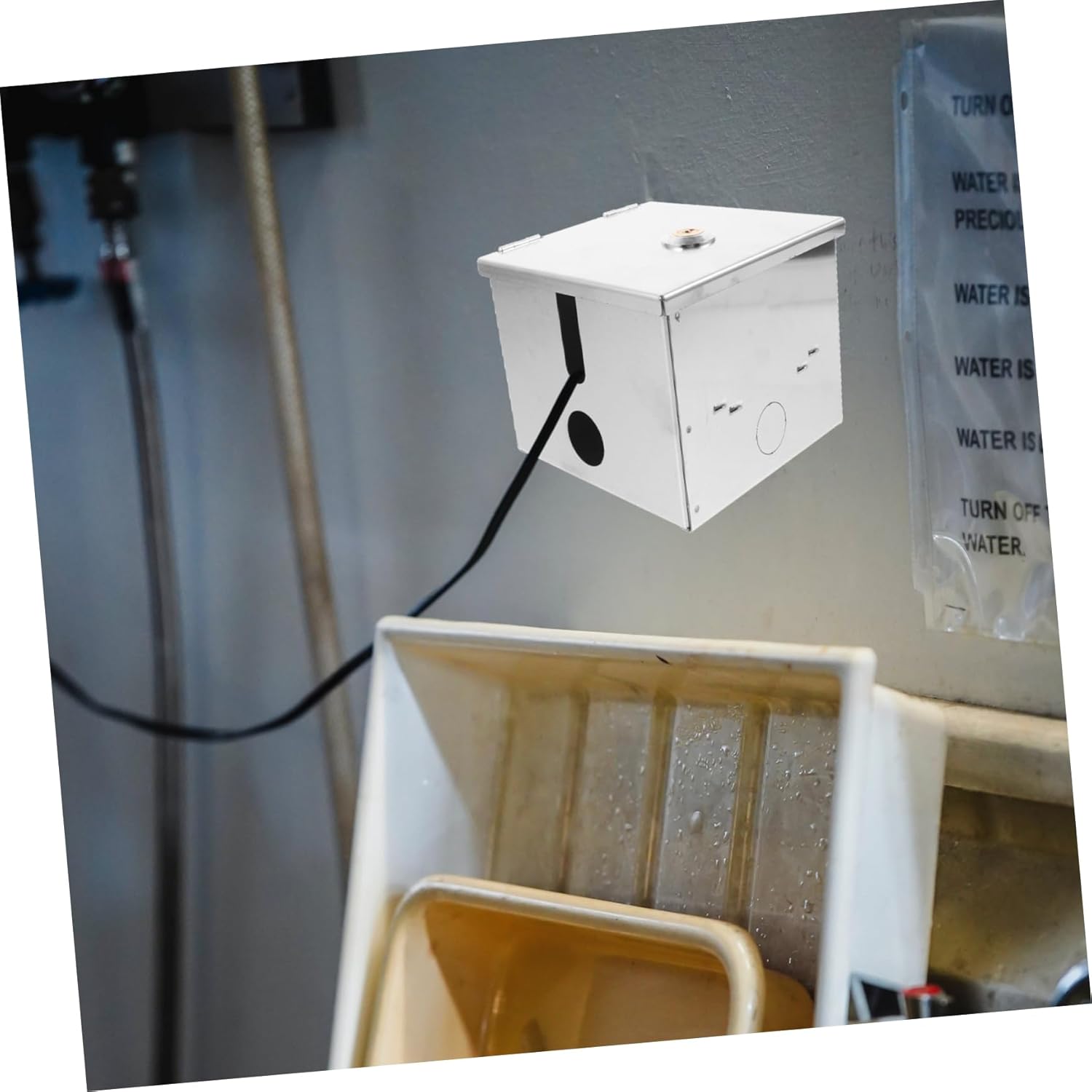 Cabilock 2pcs Stainless Steel Socket Box with Lock Outdoor Theft Outlet Box for Electric Vehicle Charging Weatherproof Design Durable and Easy to Install Safe and Convenient Power Supply