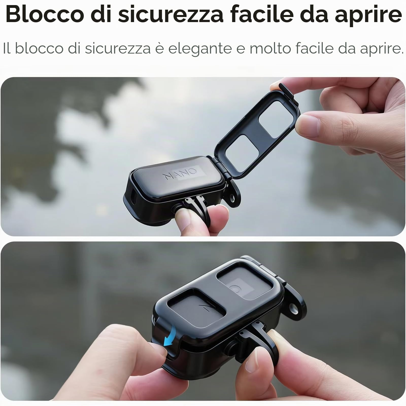 Telaio protettivo Gabbia Plastica per DJI Osmo Nano, Verticale-Orizzontale Adattatore Supporto Espansione Staffa Accessori per DJI Osmo Nano per treppiede/bastone selfie/zaino bicicletta clip