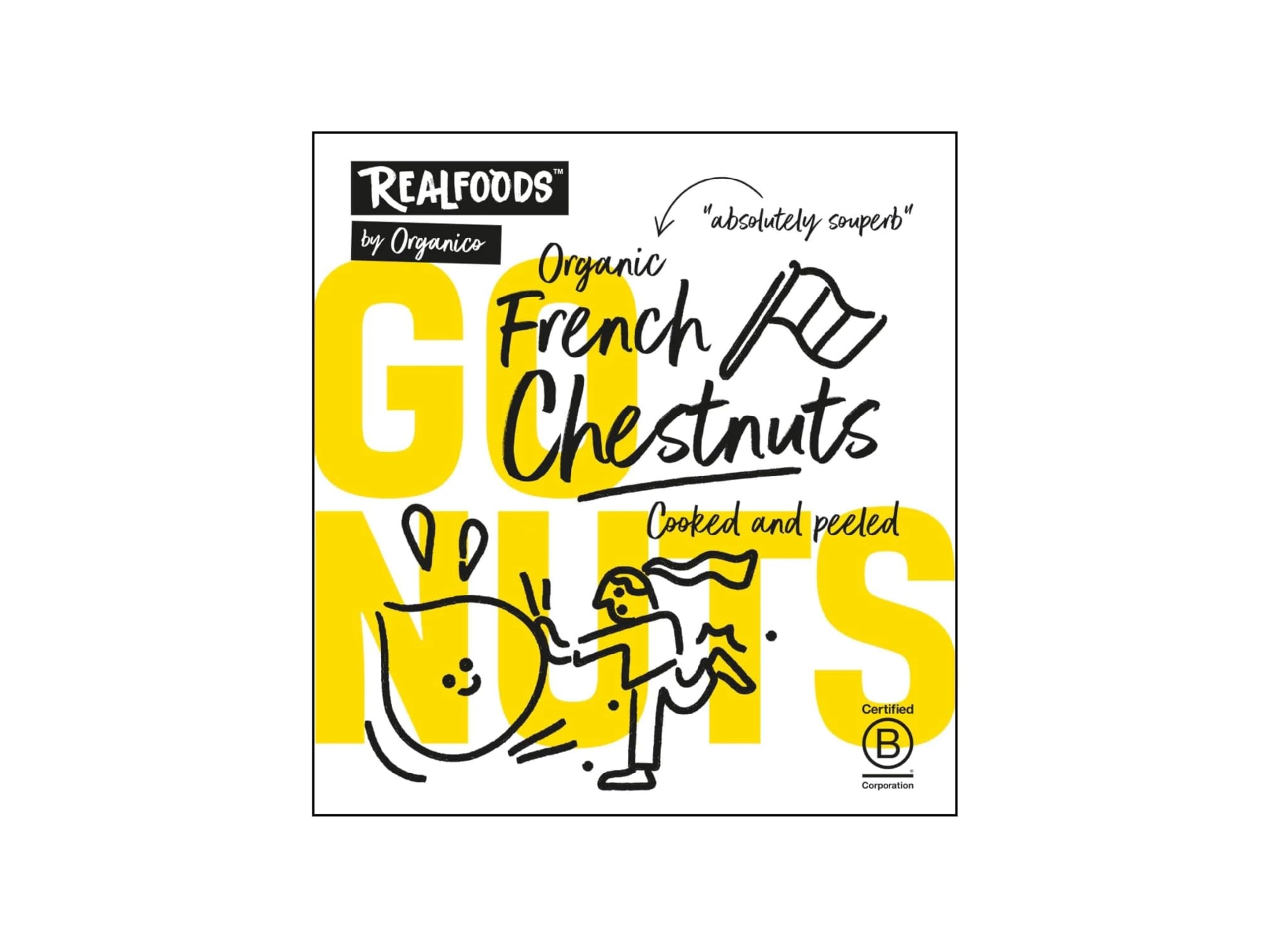 Realfoods by Organico | Organic French Peeled Chestnuts – Ready-to-Eat, Rich & Creamy Texture, Perfect for Snacking, Cooking & Baking, 200g