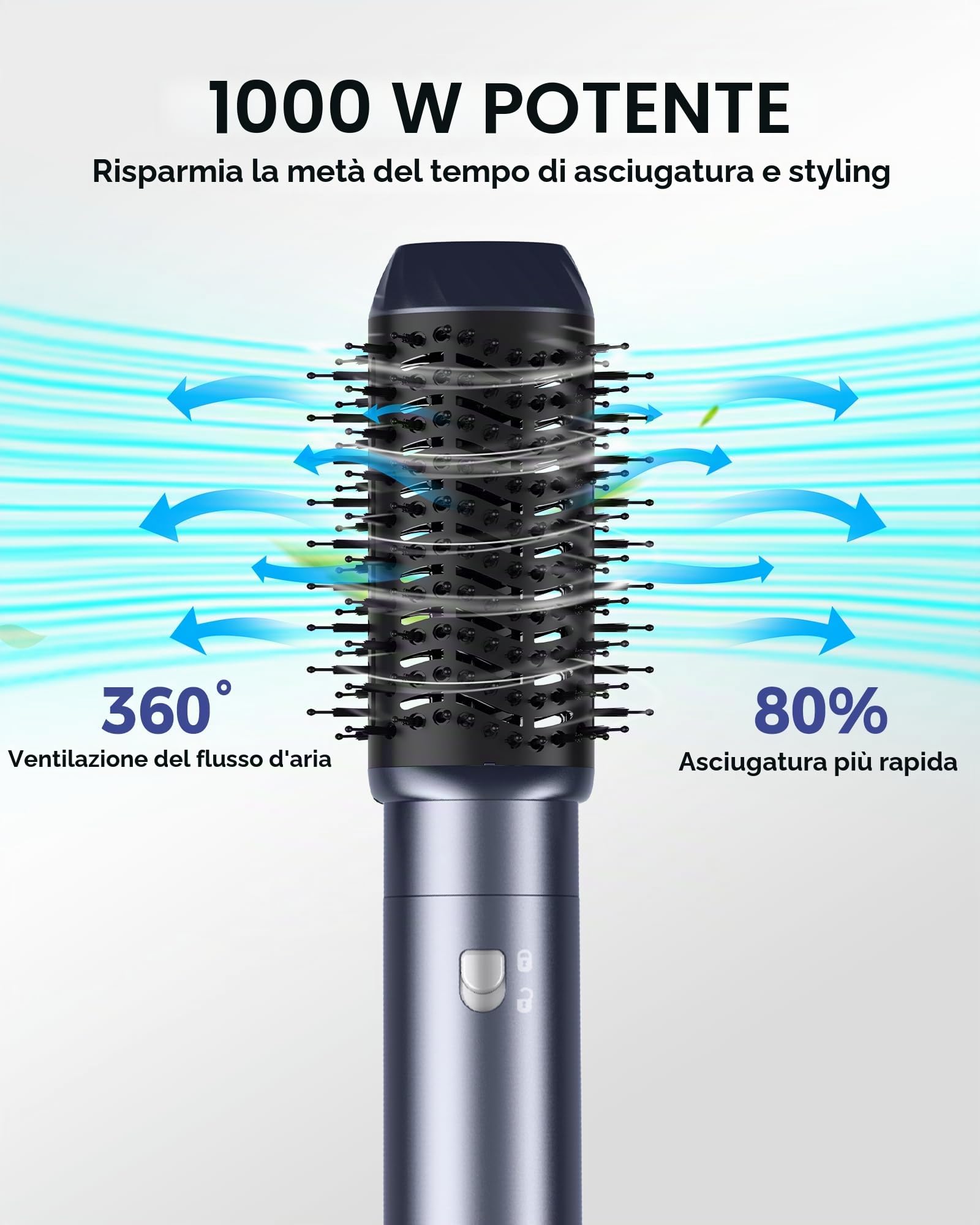 6 in 1 Air Styler & Spazzola Asciugacapelli Spazzola Asciugacapelli Multifunzione 6 IN 1 Asciugacapelli Air Styler Con Spazzola Lisciante Ferro Arricciacapelli ad aria Calda, Styling