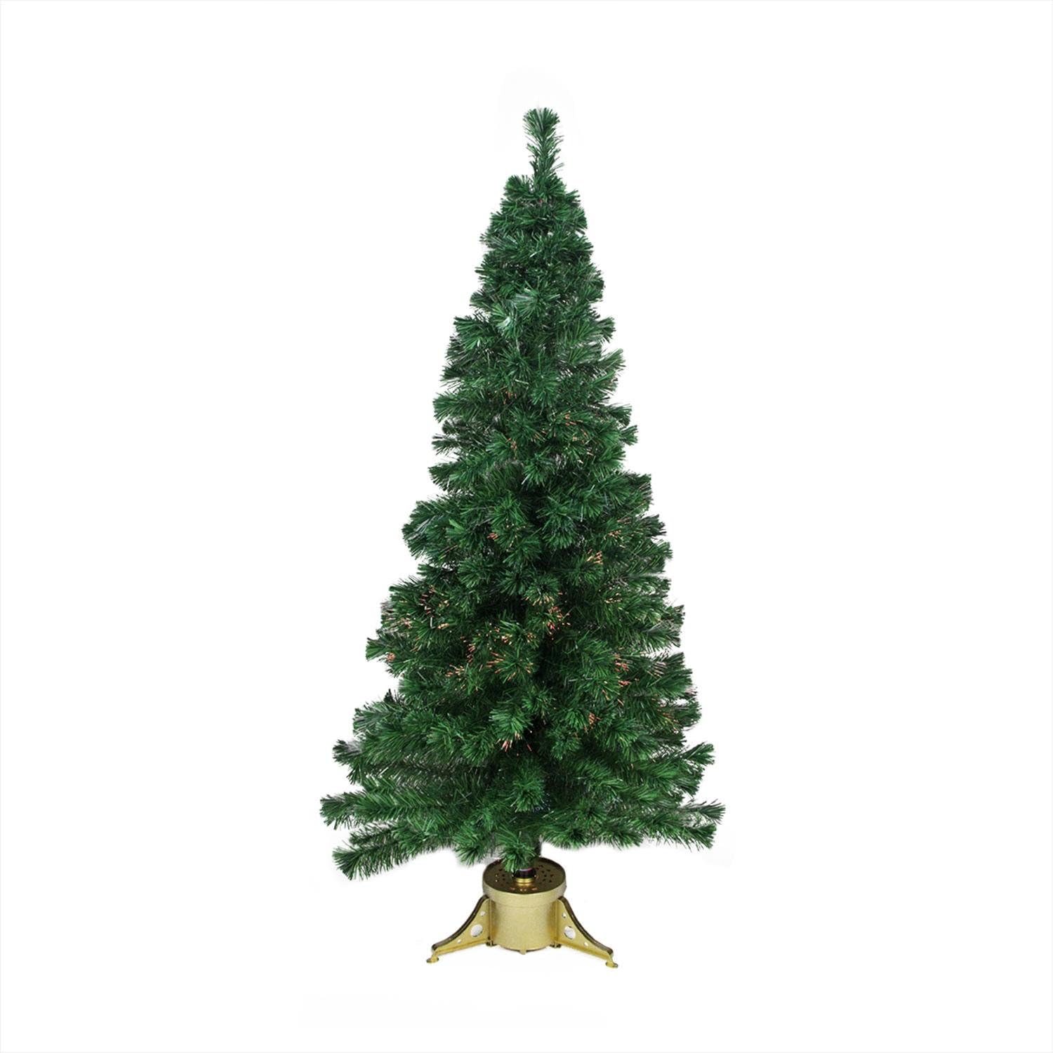 Amazon Com 7 Pre Lit Medium Color Changing Fiber Optic Artificial Christmas Tree Home Kitchen