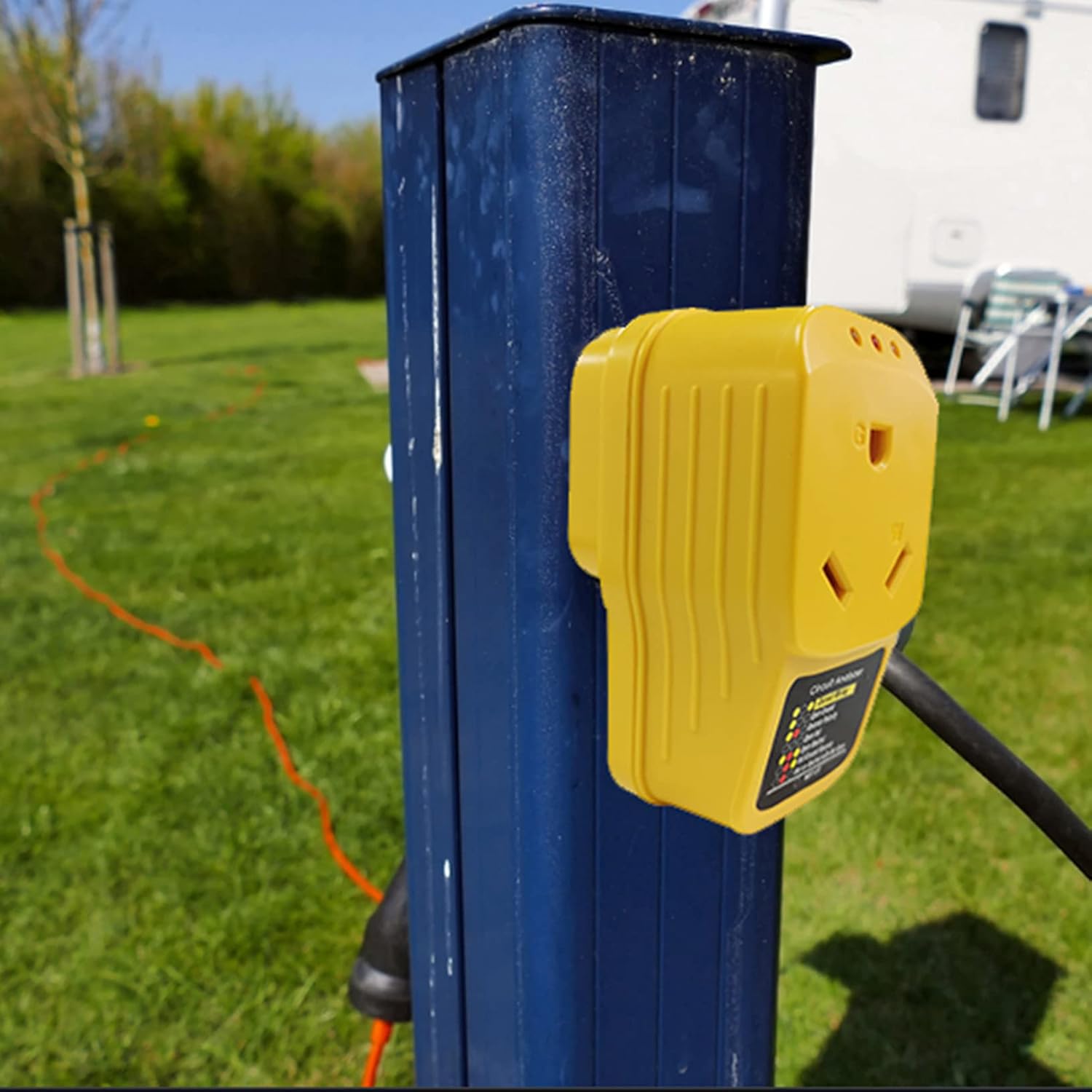 Timilge RV Surge Protector LED Indicator Light 30 Amp Male to 30 Amp Female Connection Adapter Circuit Analyzer for RV Camper Trailer (Style 1) : Automotive