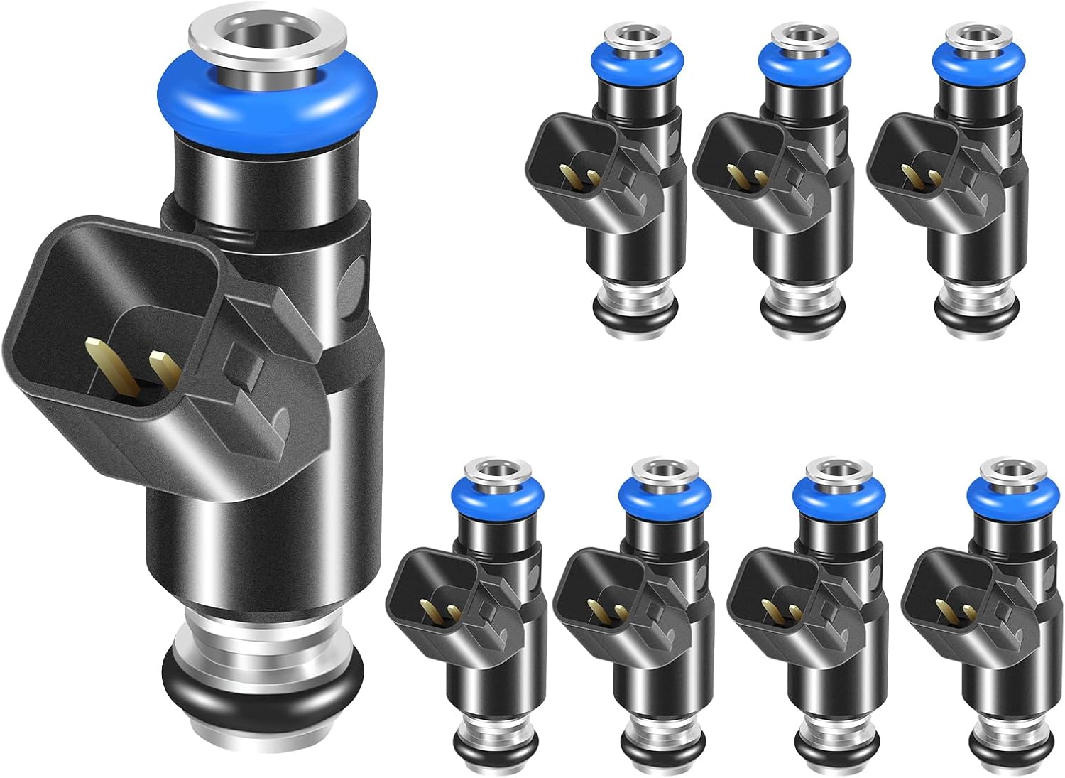 Fuel Injectors 12613411 Set of 8 Compatible with CADILLAC ESCALADE 2010-2013,for CHEVROLET AVALANCHE 2010-2013,for COLORADO 2010-2012,for EXPRESS 1500 2010-2014,for GMC CANYON 2010-2012