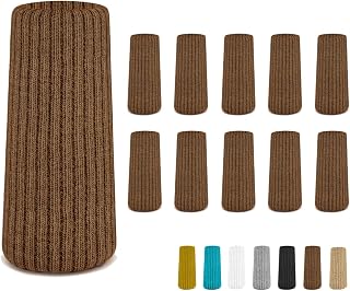 16/24/32 Pcs Brown Chair Leg Socks – Premium Furniture Protectors for Hardwood Floors, Non-Slip & High Elastic Fit, Easy-to-Install Bar Stool Covers & Floor Pads