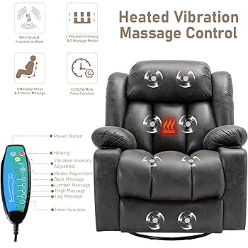 Amazon.com: EPICOZY Swivel Rocker Recliner Chair with Heat