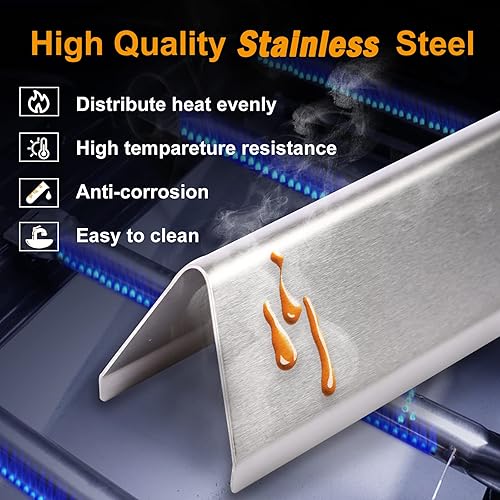 Miniatura 5 de Uniflasy 7636 Barras Saborizadoras de Acero Inoxidable para Weber Spirit 300 y GS4 Spirit II 300 Series, Spirit E310 E320 E330 S310 S320 S330 con